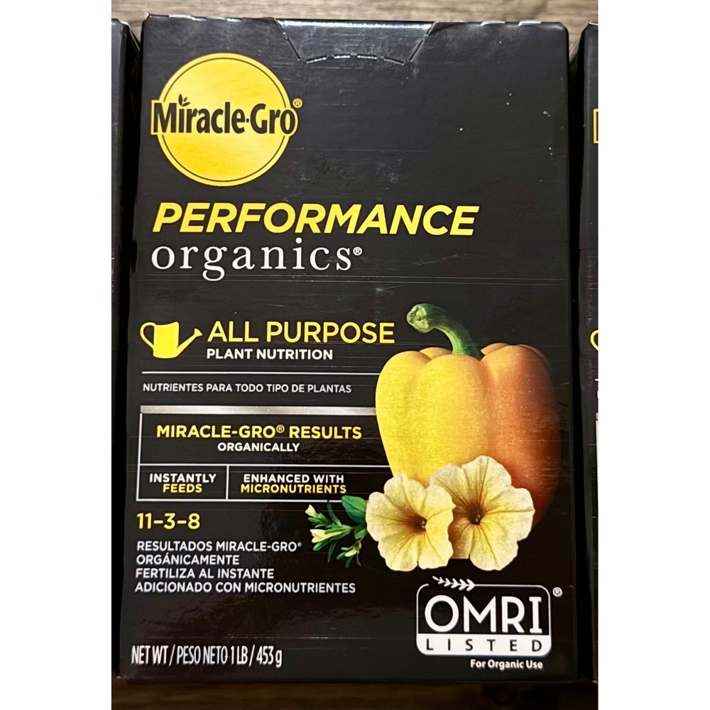 Miracle-Gro Performance Organics Plant Nutrition 1lb NEW 11-3-8 All Purpose Food